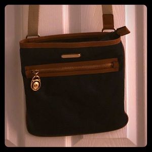 Michael Kors navy blue cross body purse